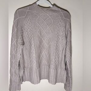 Women's Cyrus Mixed Cable Knit Mock Neck Sweater - Cream